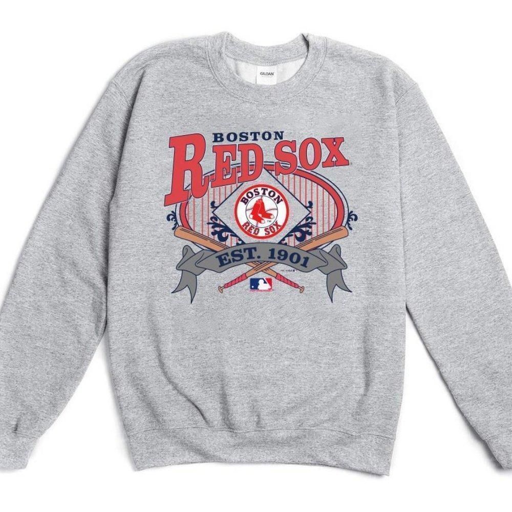 Boston Red Sox 1990 Baseball Team Logo Graphic Fan Cozy Game Day Sweatshirt